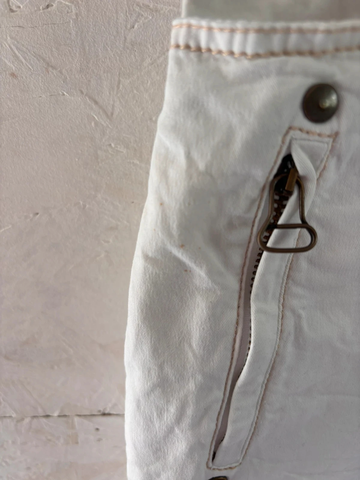 Falda recta blanca estilo safari Jodhpur (Galeries Lafayette) Talla 40 estimada – Muy buen estado – photo 6